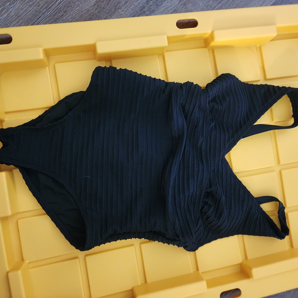 Kids Black One Piece Swimsuit